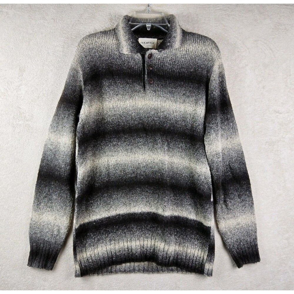 Far Afield Men's Kier Long Sleeve Wool Blend Collared Jumper Sweater Size 1 (S)